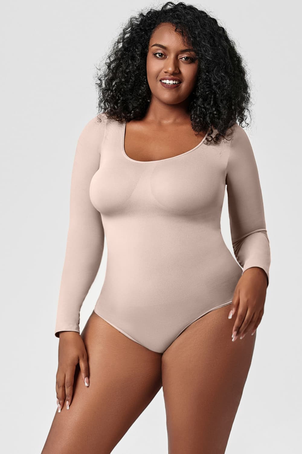long sleeve shaping bodysuit with sculpting fit and sleek silhouette from Donjane