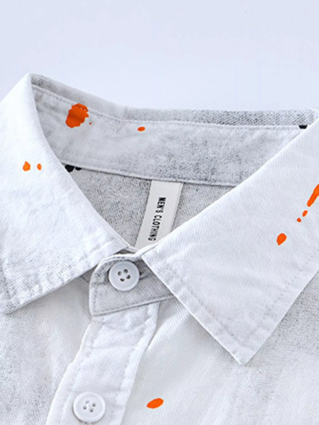 men's men's splatter print casual short sleeve shirt - styling option