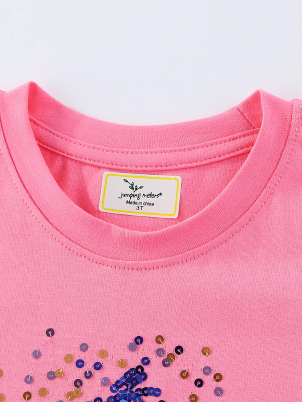children's star sequin round neck tee - second view