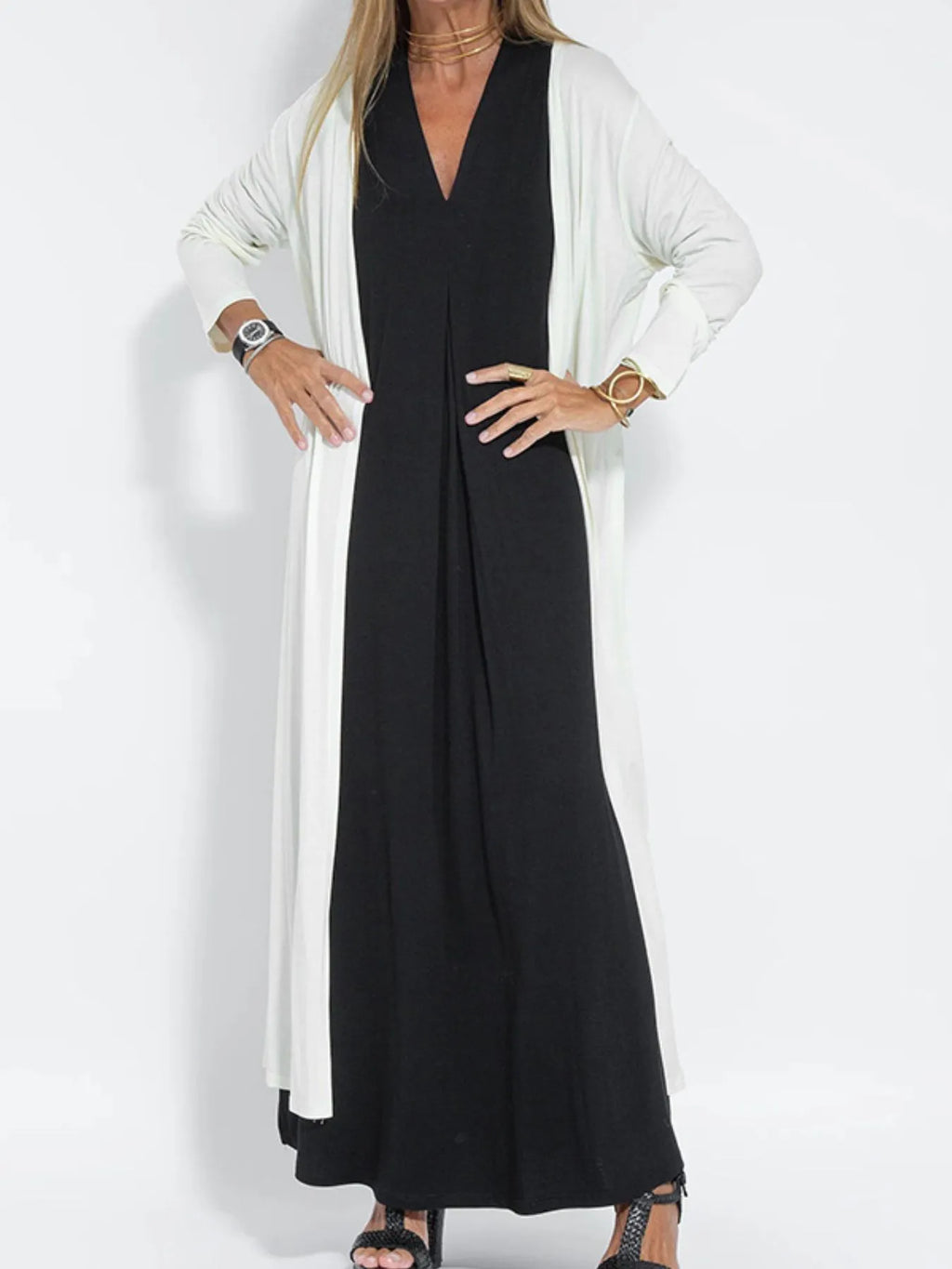 Full Size V-Neck Sleeveless Maxi Dress with Slit Plus Size