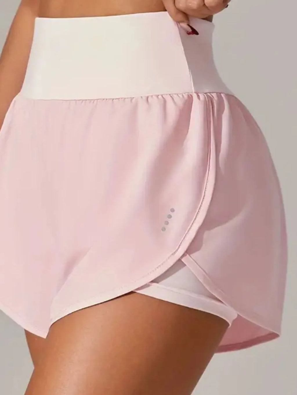 women's pocketed high waist active shorts - additional image