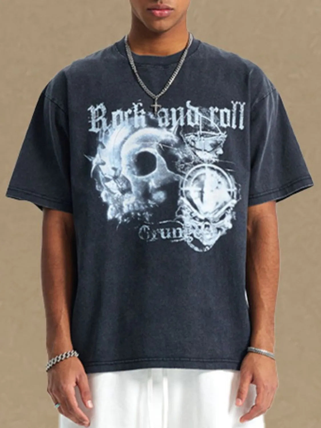 men's graphic round neck half sleeve t-shirt men’s athletic top