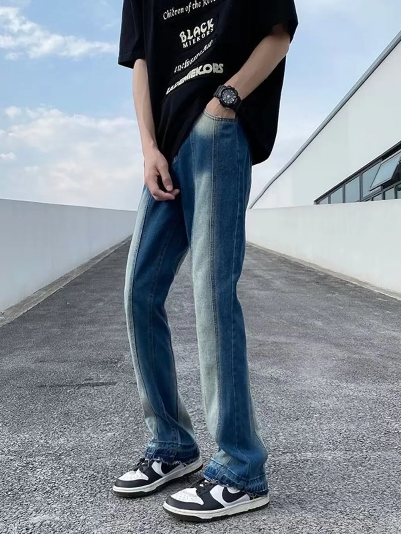 men's men's full size straight leg jeans plus size - additional image