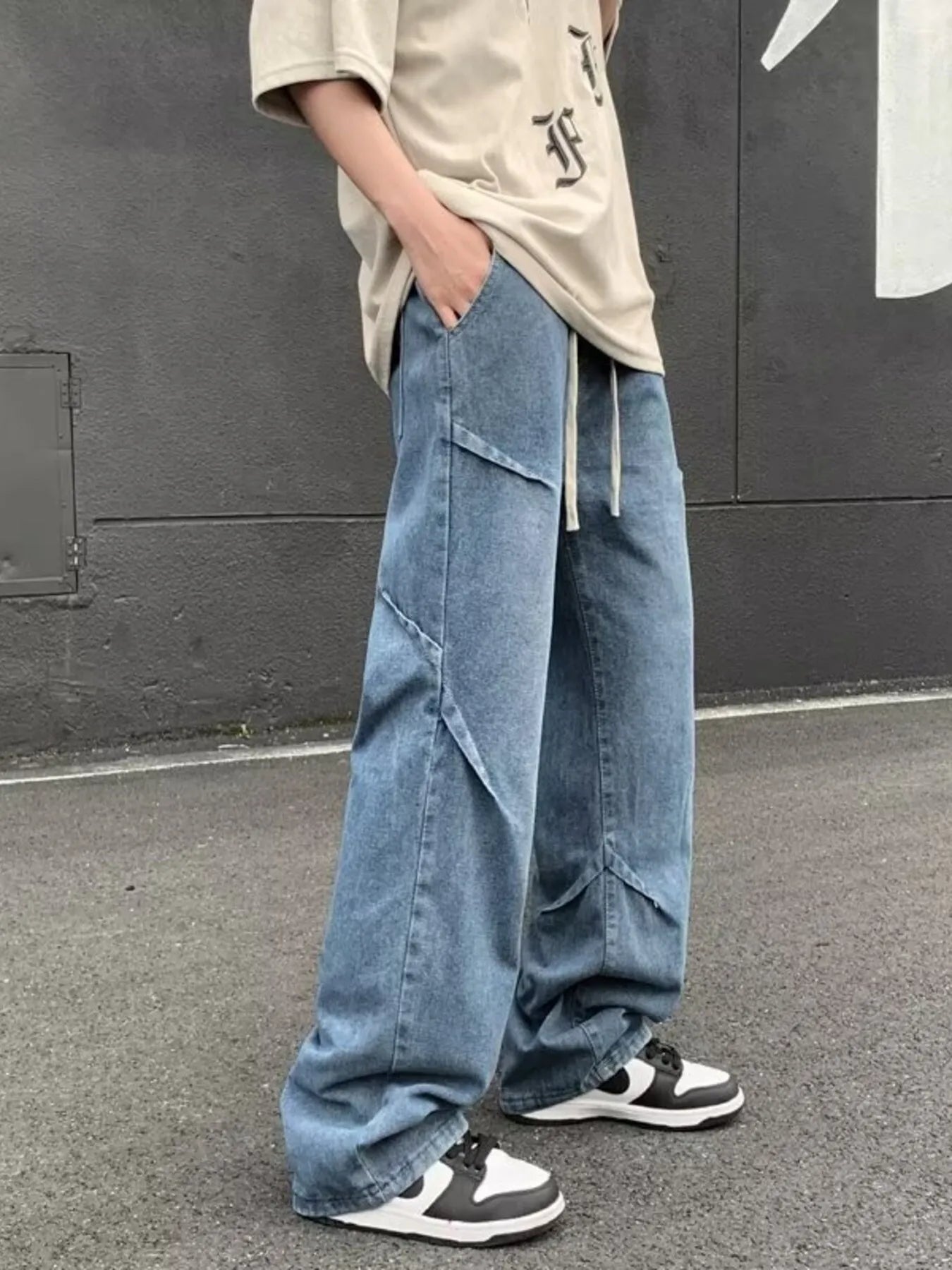 men's men's full size loose fit jeans plus size - alternate angle