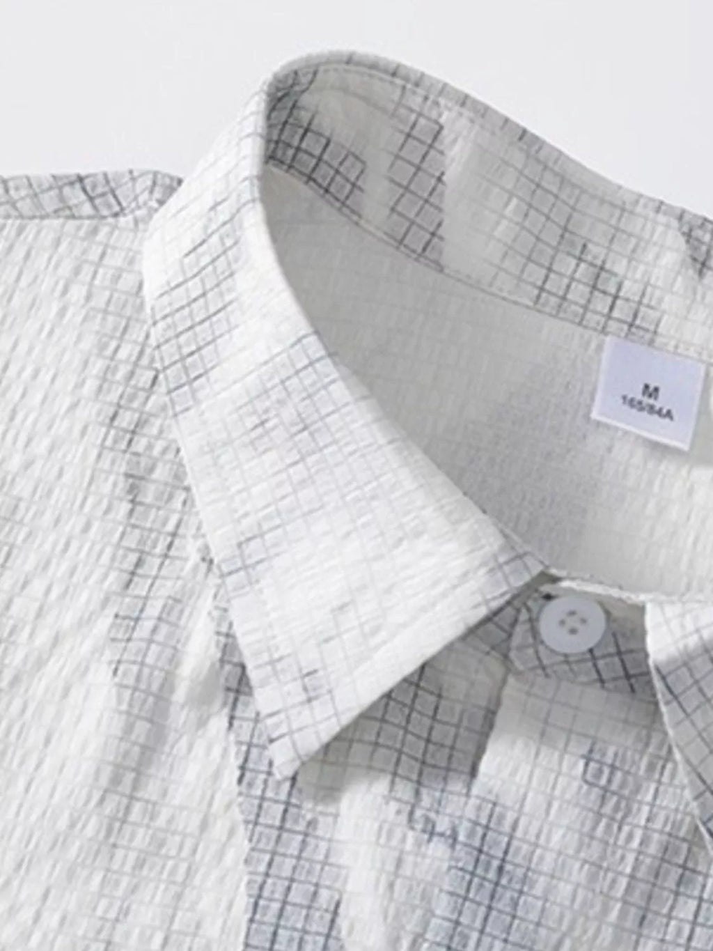 men's men's plus size button up short sleeve shirt - extra view