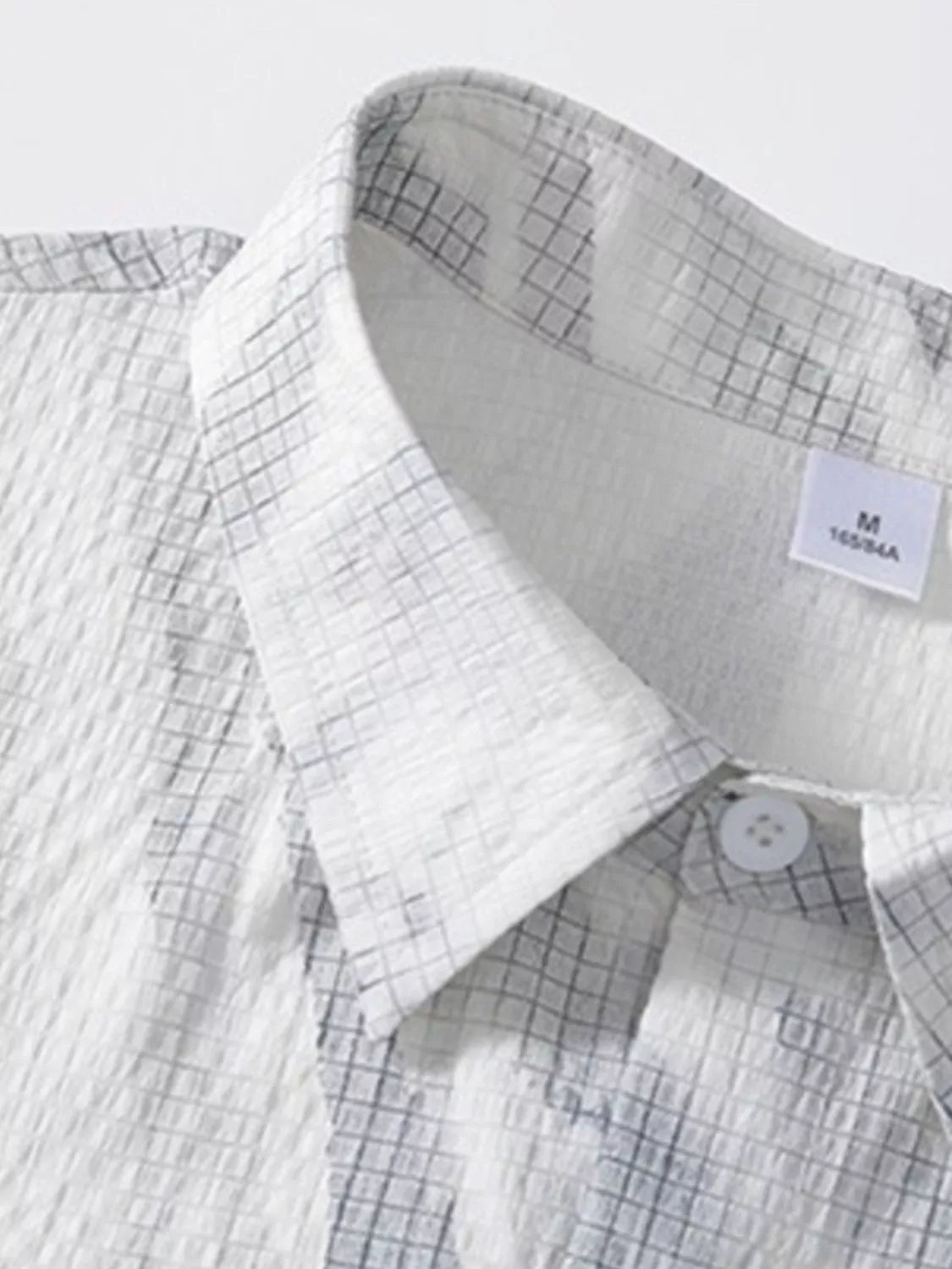 men's men's plus size button up short sleeve shirt - extra view