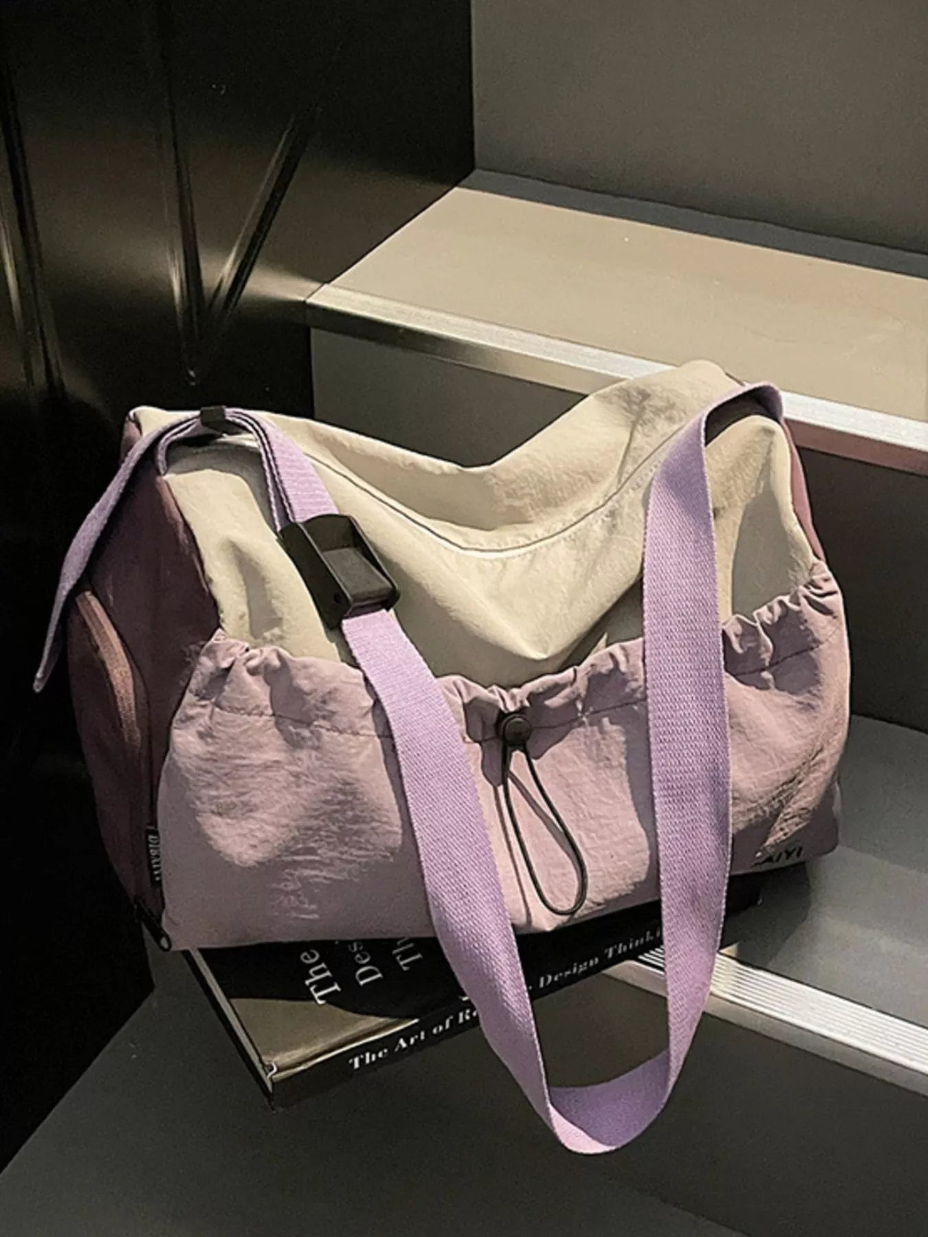 women's lightweight drawstring closure travel bag - product showcase