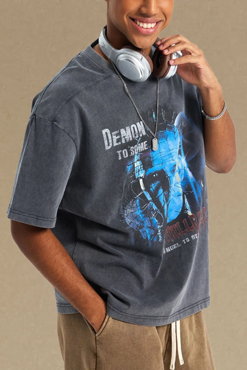 Men's Graphic Round Neck Half Sleeve T-Shirt