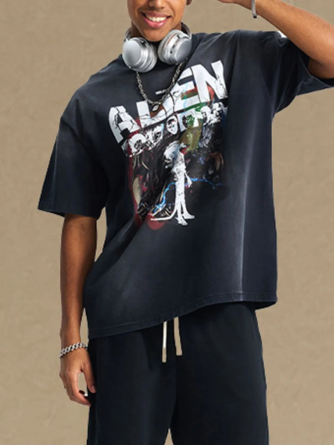 men's graphic round neck half sleeve t-shirt men’s athletic top