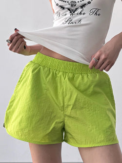 women's elastic waist active shorts - main product image