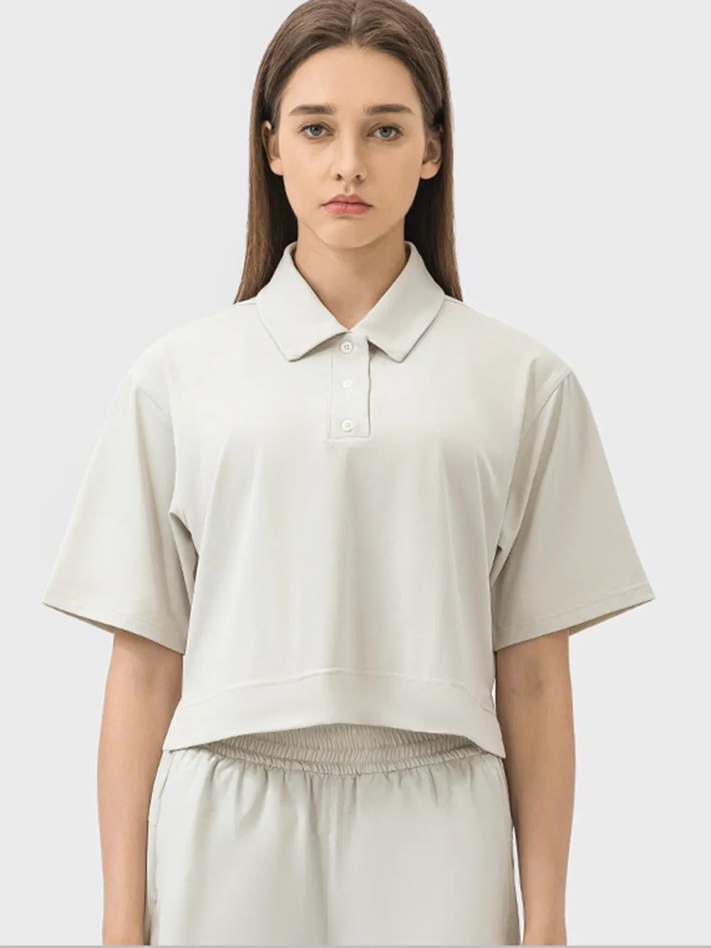 women's millennia half button short sleeve active t-shirt - product detail