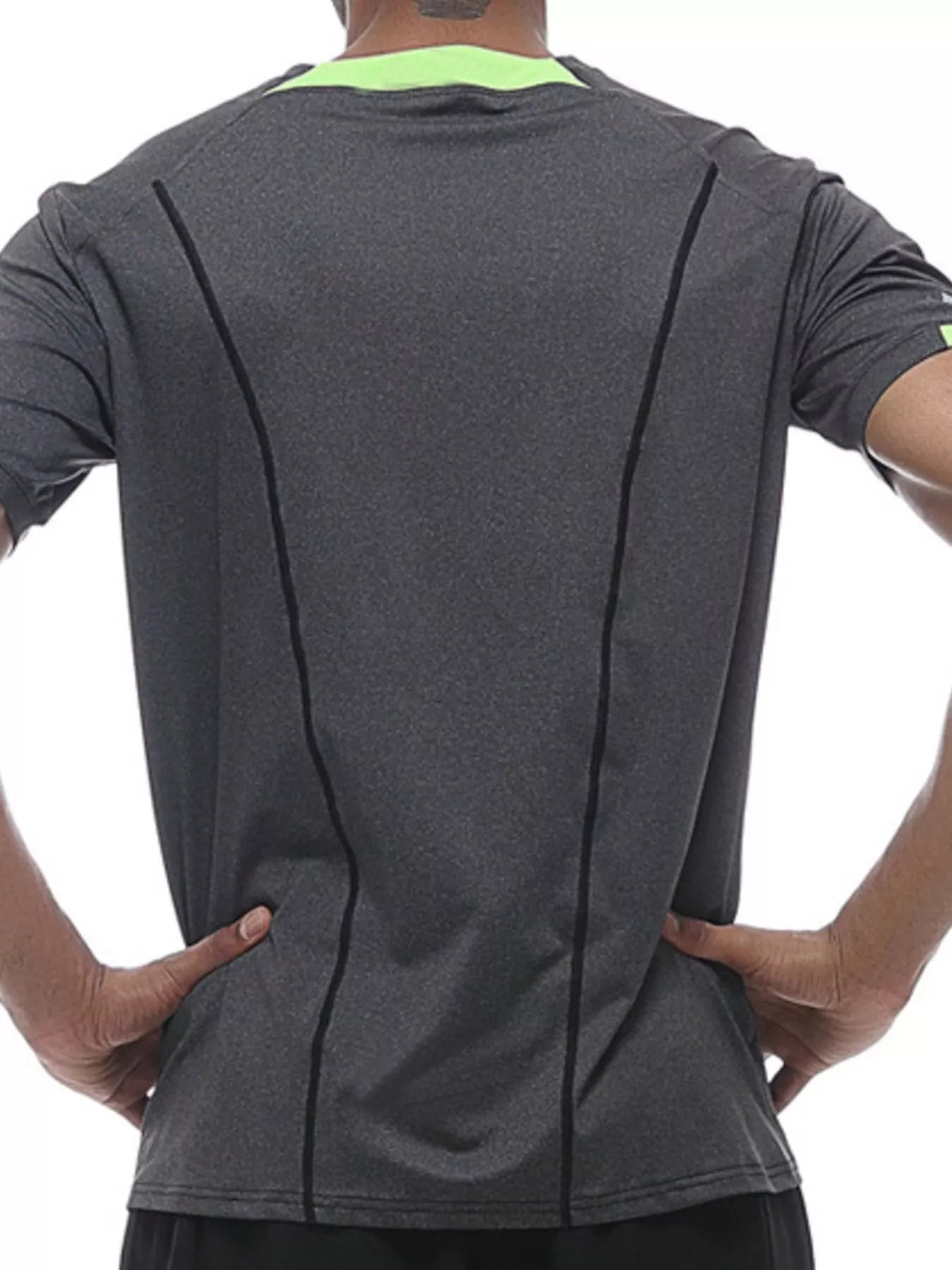 men's men's round neck quick-dry active t-shirt - additional angle