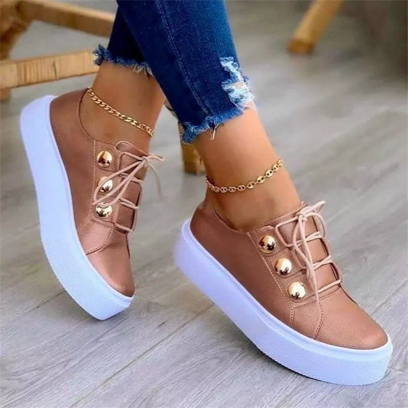 women's round toe platform sneakers - additional image