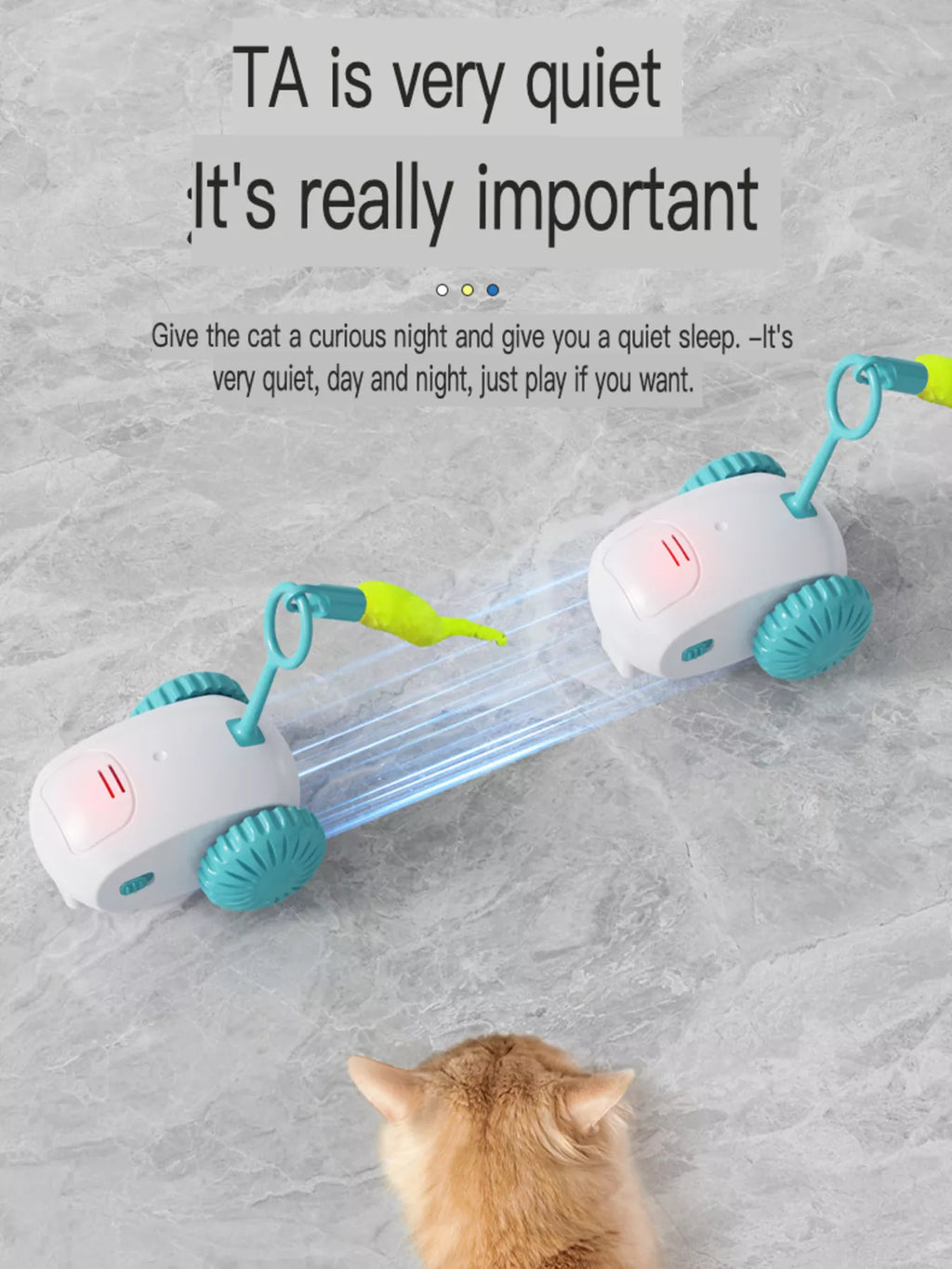 interactive self-rotating pet teaser toy - product detail