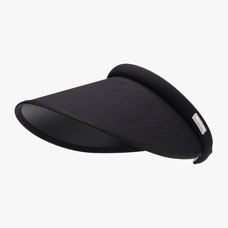 Wide Brim PVC Sun Hat Black One Size