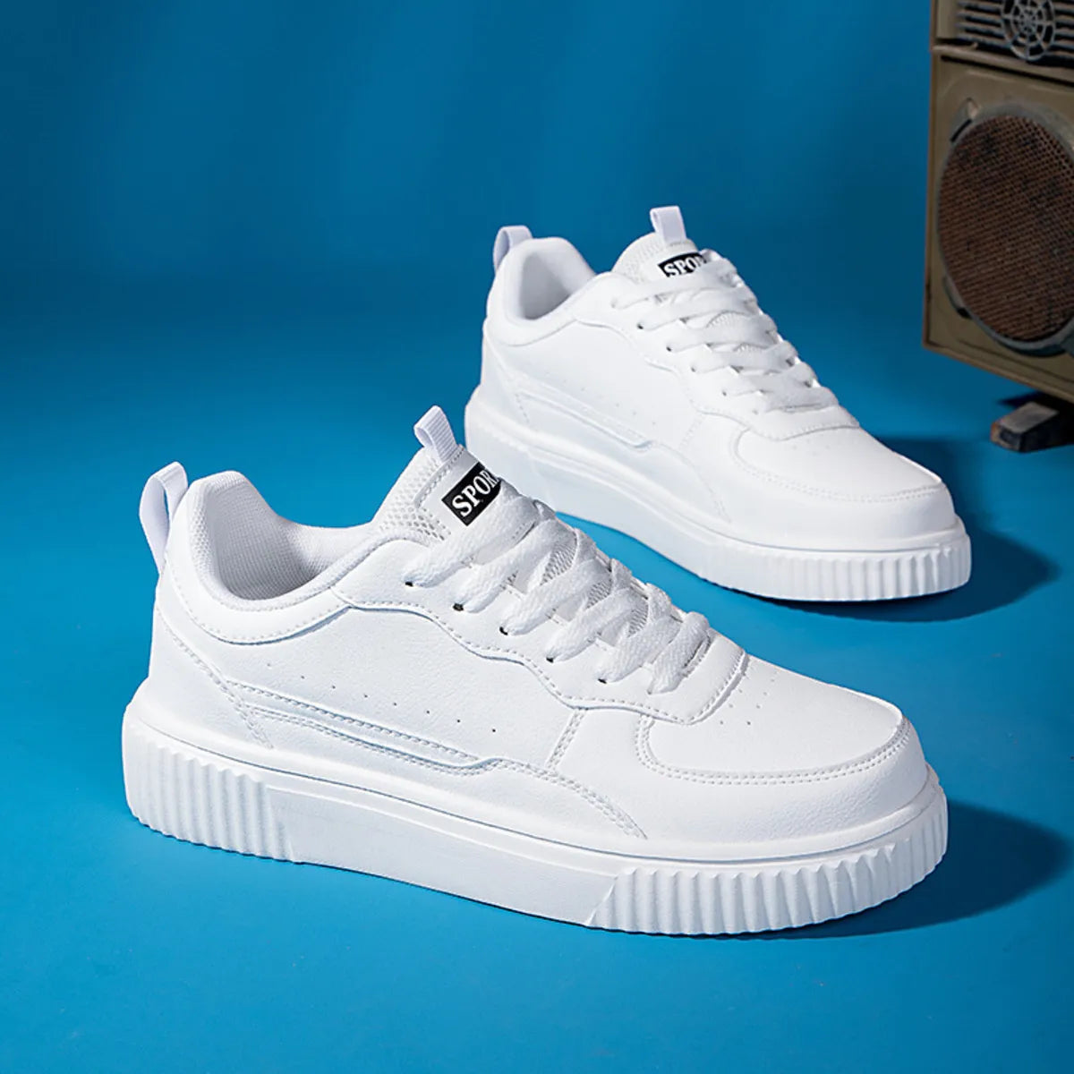 women's lace up contrast platform sneakers - product detail