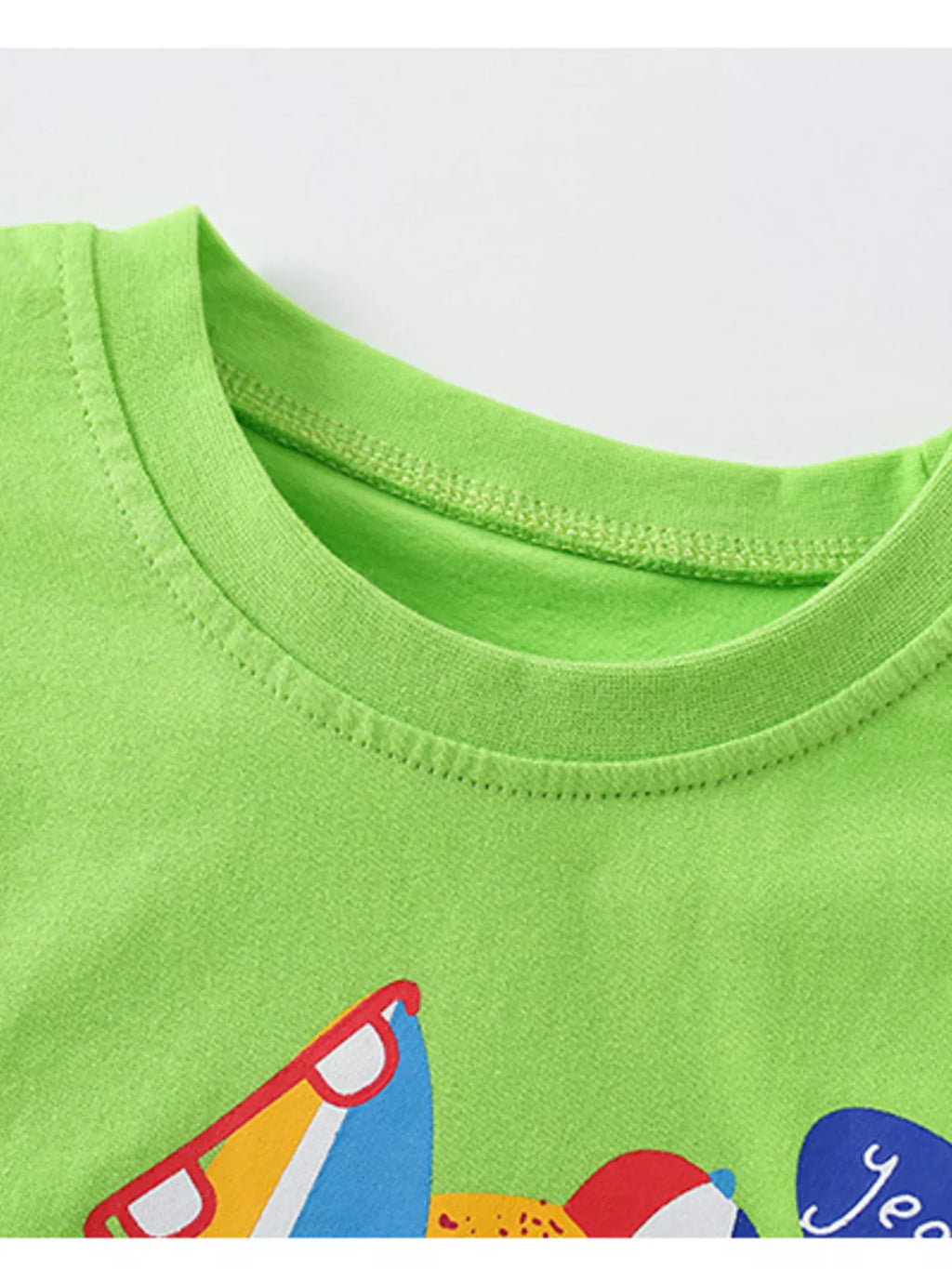 women's children's cartoon graphic short sleeve t-shirt - side view