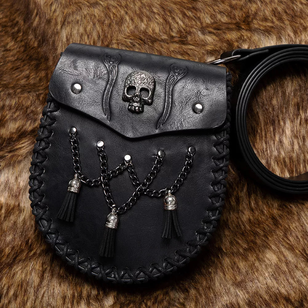 medieval faux leather belt coin pouch - product showcase