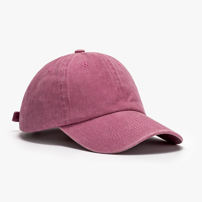 Washed Curved-Brim Baseball Cap Dusty Pink One Size