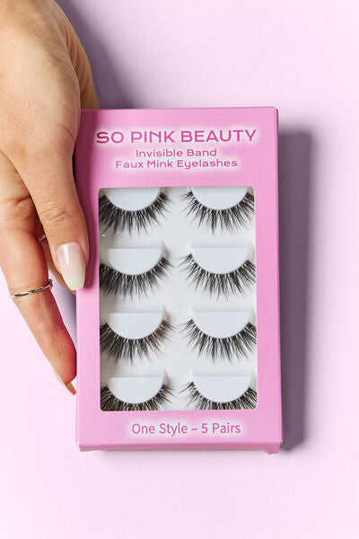 SO PINK BEAUTY Faux Mink Eyelashes 5 Pairs Dream Girl One Size