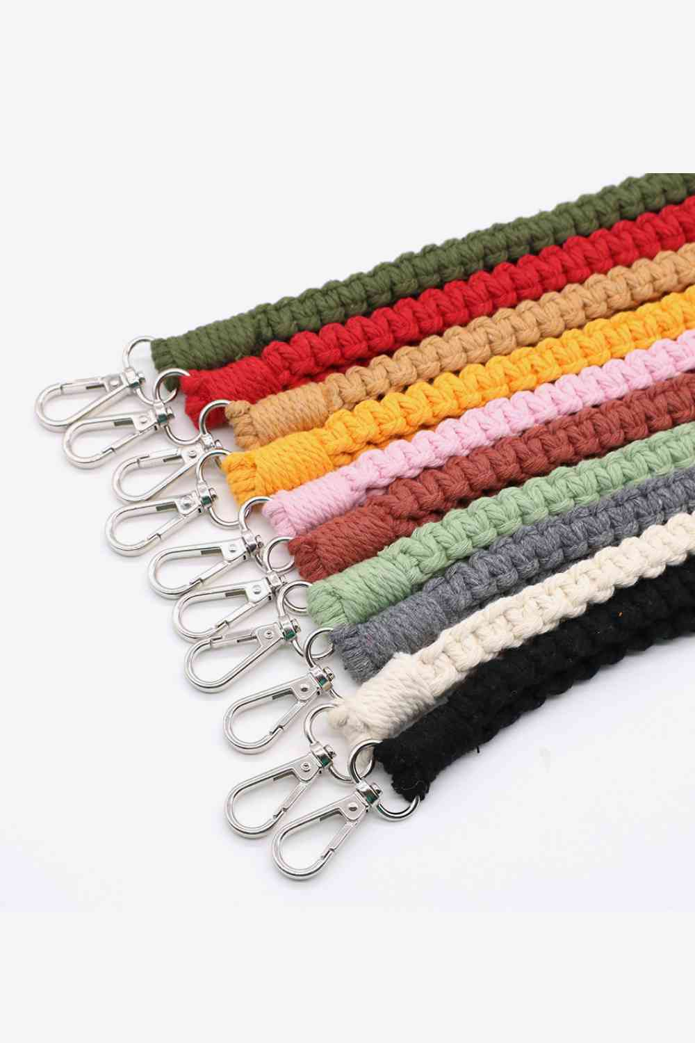 Assorted 2-Pack Hand-Woven Lanyard Keychain