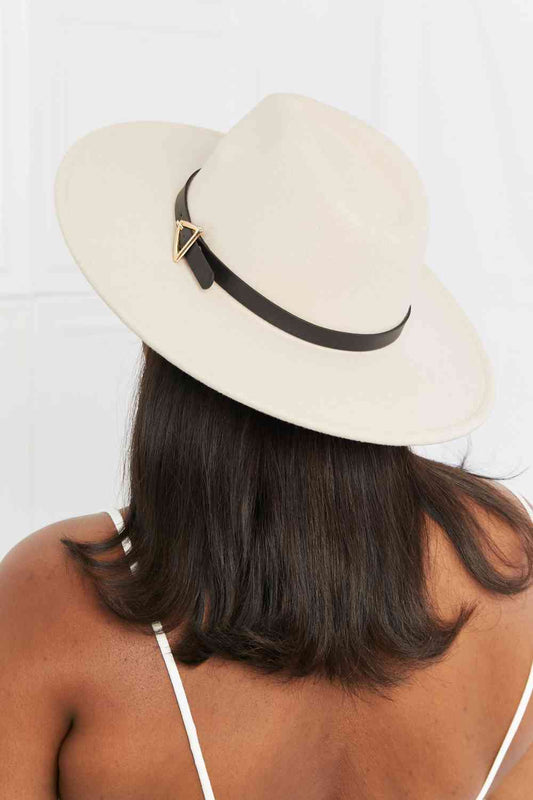 Fame Ride Along Fedora Hat Beige One Size