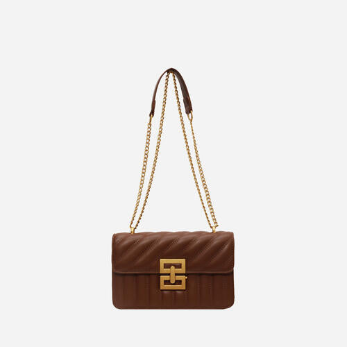 PU Leather Crossbody Bag Chestnut One Size