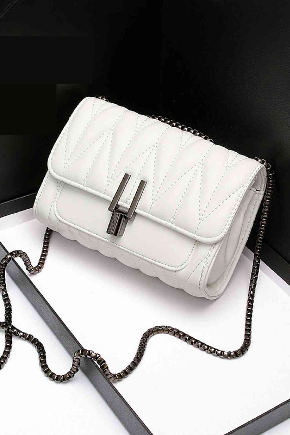 Adored PU Leather Crossbody Bag White One Size