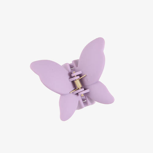 2-Piece Butterfly Shape Hair Claw Clip Lilac One Size