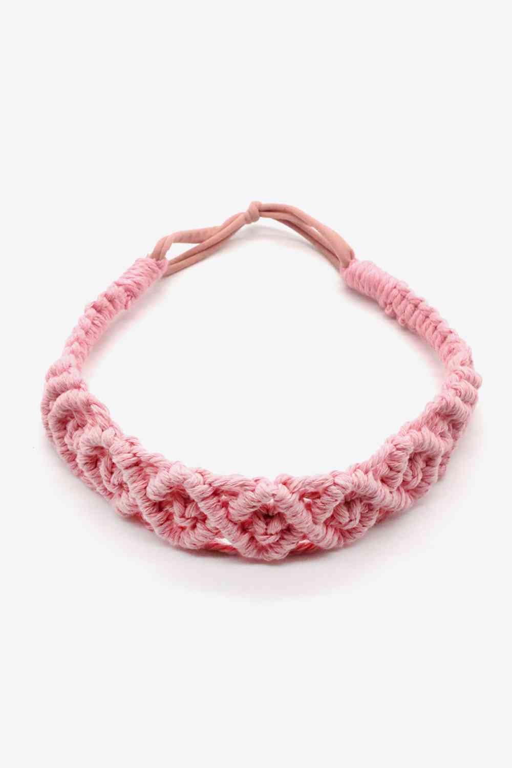 Assorted 2-Pack Macrame Flexible Headband Blush Pink One Size