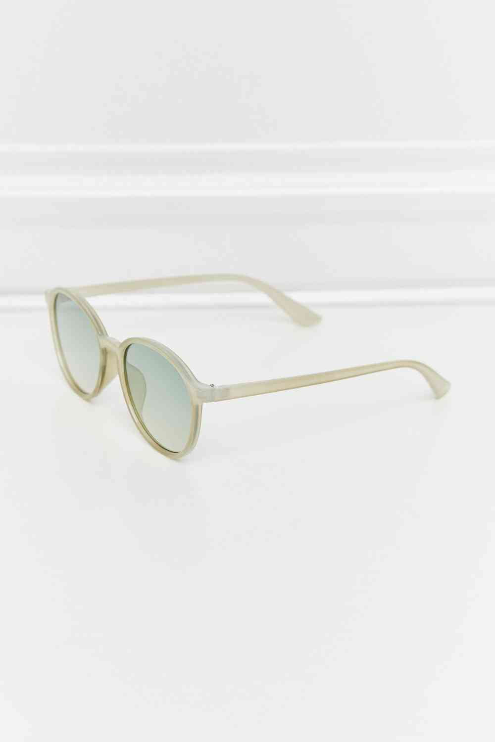 Full Rim Polycarbonate Frame Sunglasses Mist Green One Size