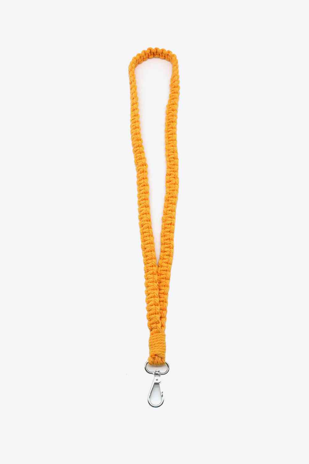 Assorted 2-Pack Hand-Woven Lanyard Keychain Mustard One Size