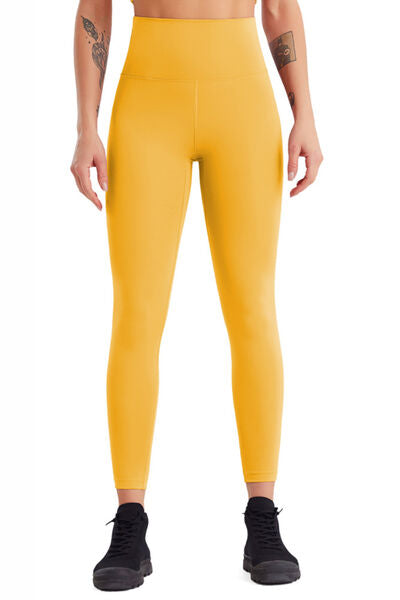 High Waist Active Pants True Yellow