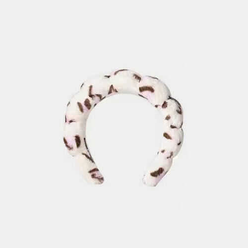 Animal Print Headband Ivory One Size