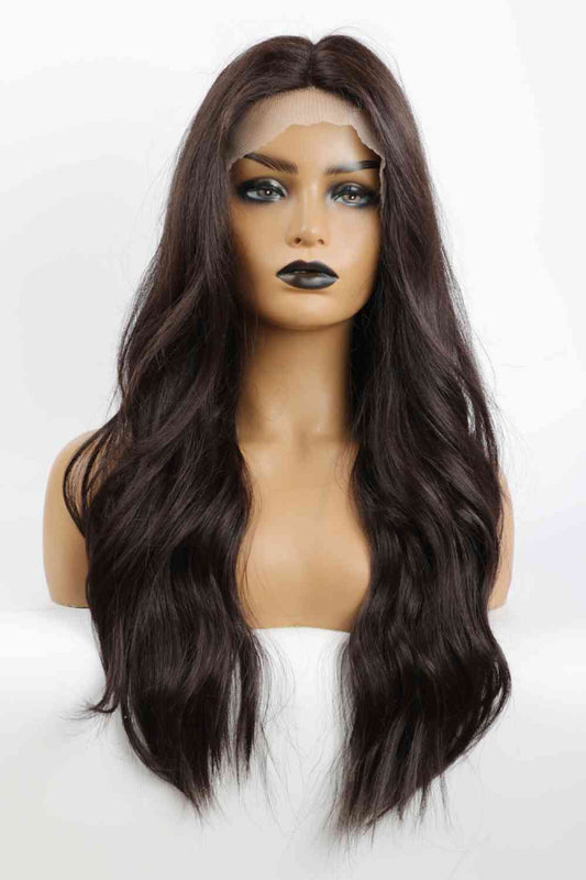 13*2" Lace Front Wigs Synthetic Long Wave 26" Heat Safe 150% Density in Brown Brown One Size