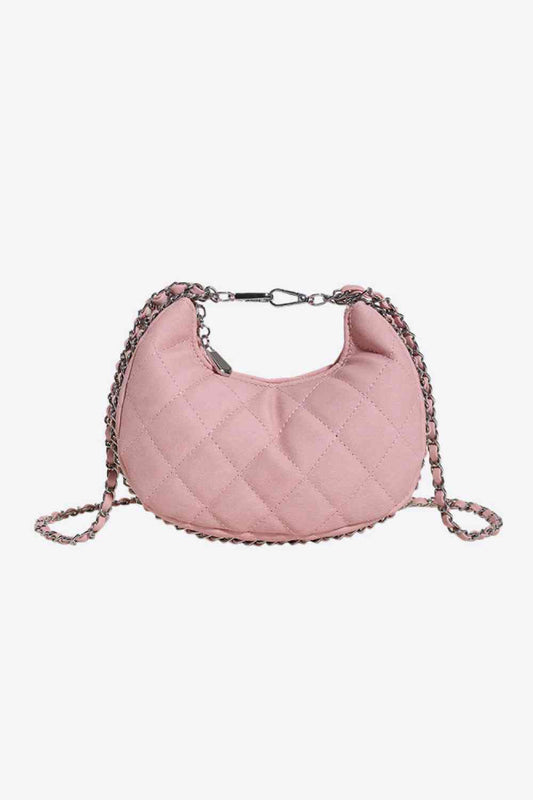 PU Leather Handbag Carnation Pink One Size