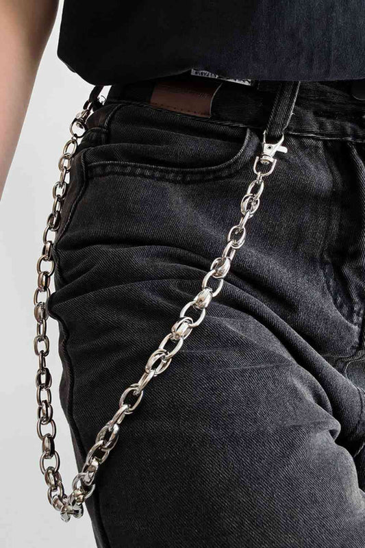 Iron Chain Belt Silver One Size