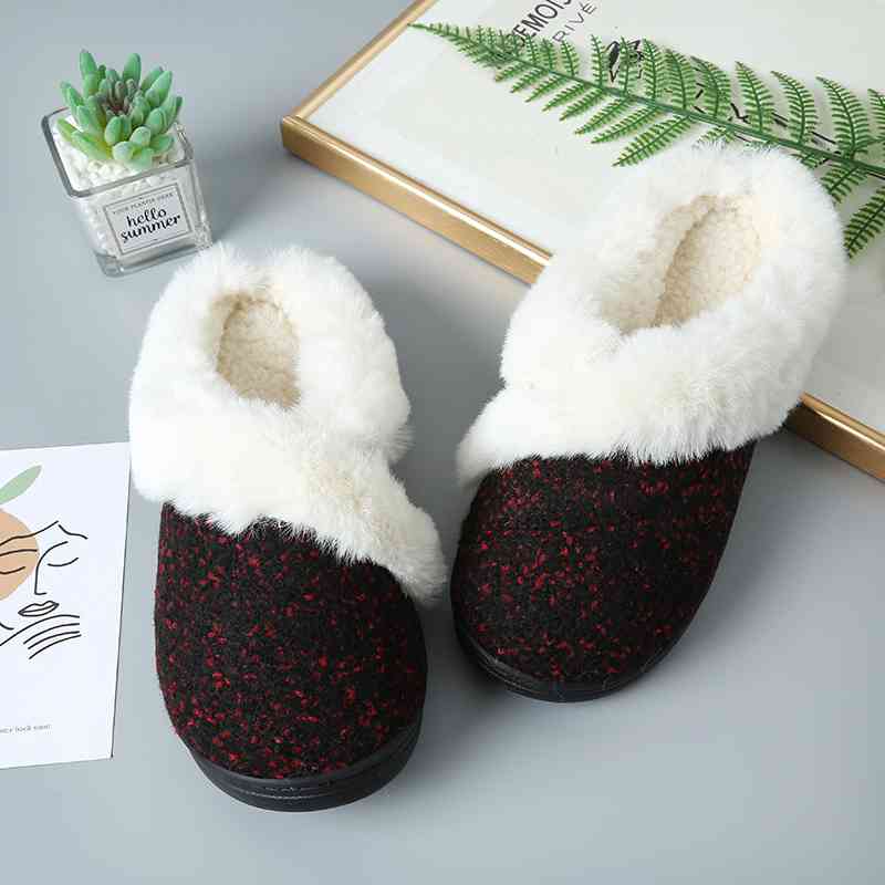 Sherpa Wrapped Indoor/Outdoor Slipper Deep Red