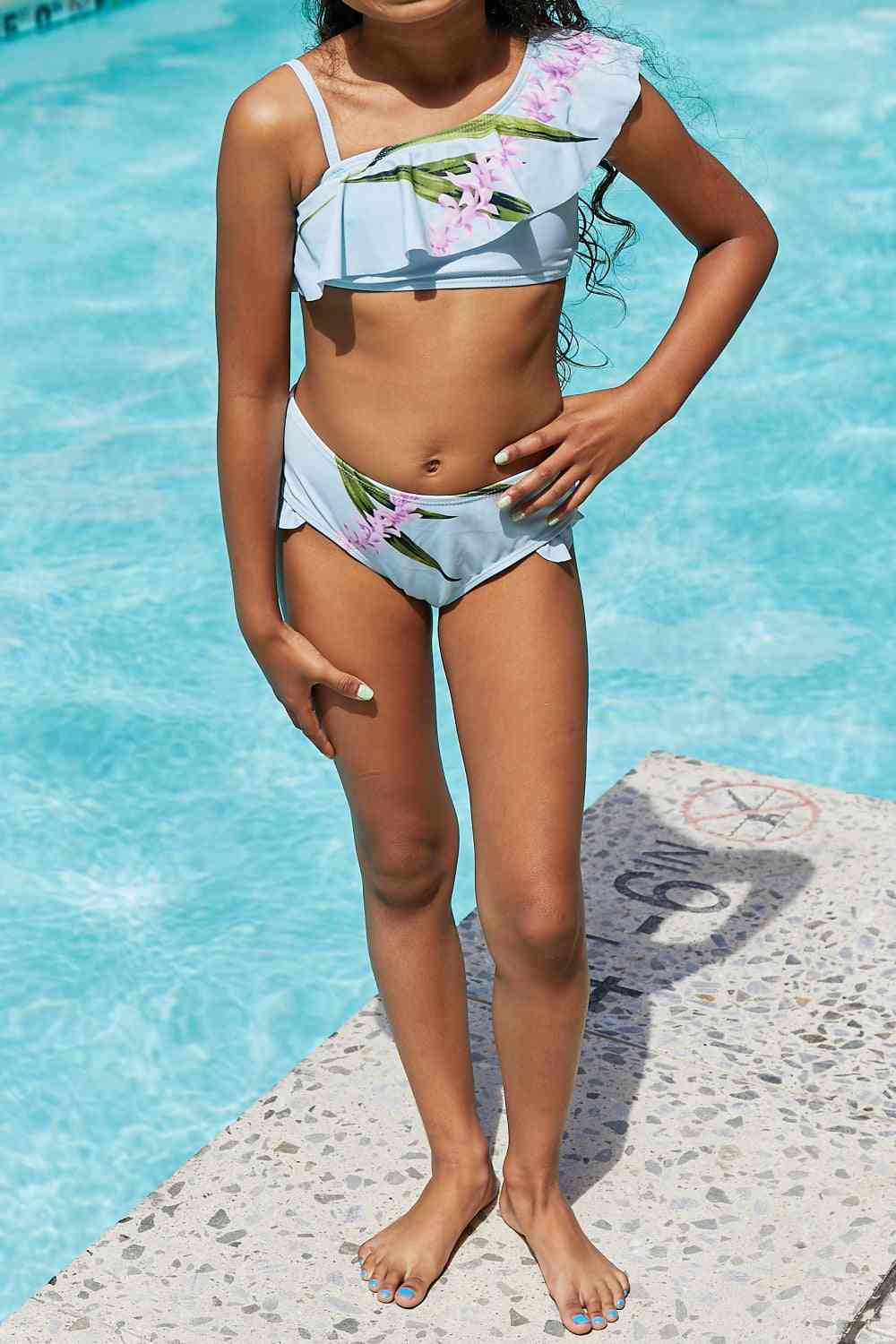 Marina West Swim Vacay Mode Two-Piece Swim Set in Pastel Blue Pastel Blue