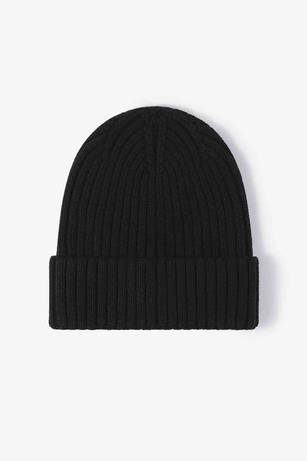 Soft and Comfortable Cuffed Beanie Black One Size