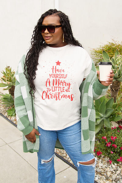 Simply Love Full Size HAVE YOURSELF A MERRY LITTLE CHRISTMAS T-Shirt White