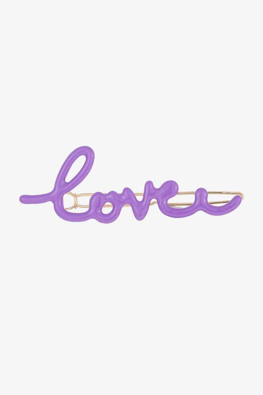 LOVE Alloy Barrette Love One Size