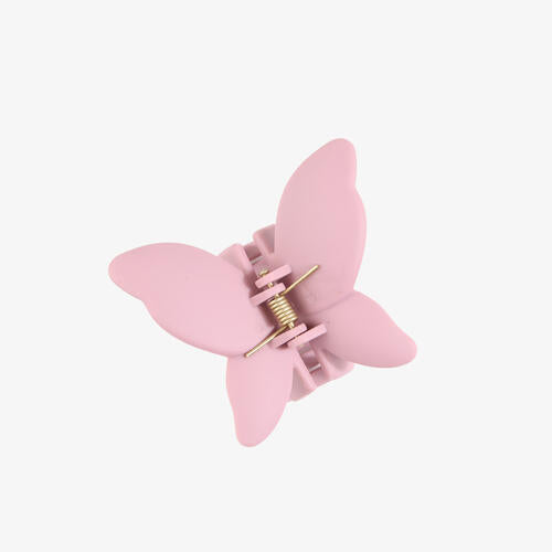 2-Piece Butterfly Shape Hair Claw Clip Blush Pink One Size