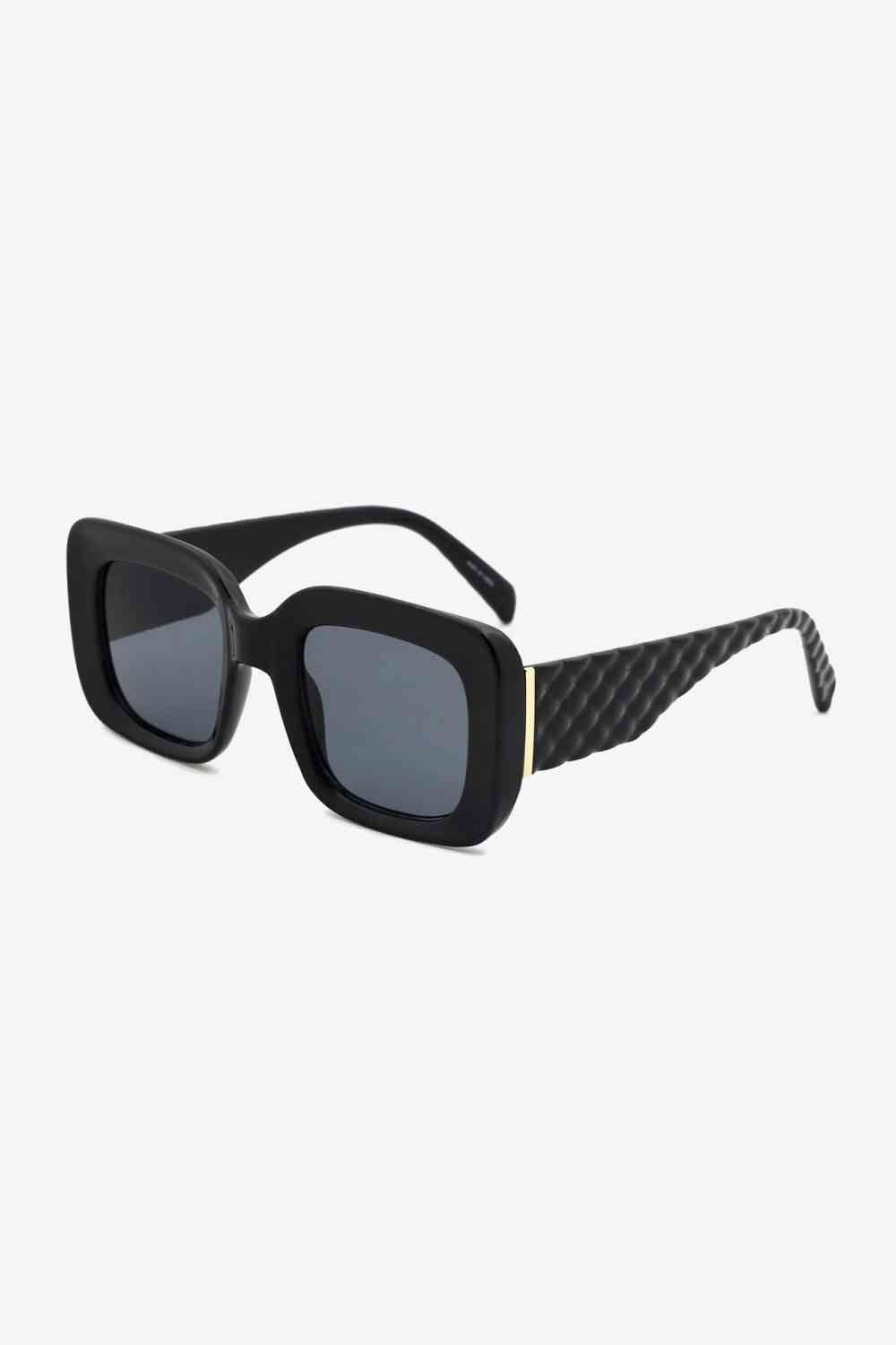 Square Polycarbonate UV400 Sunglasses Black One Size