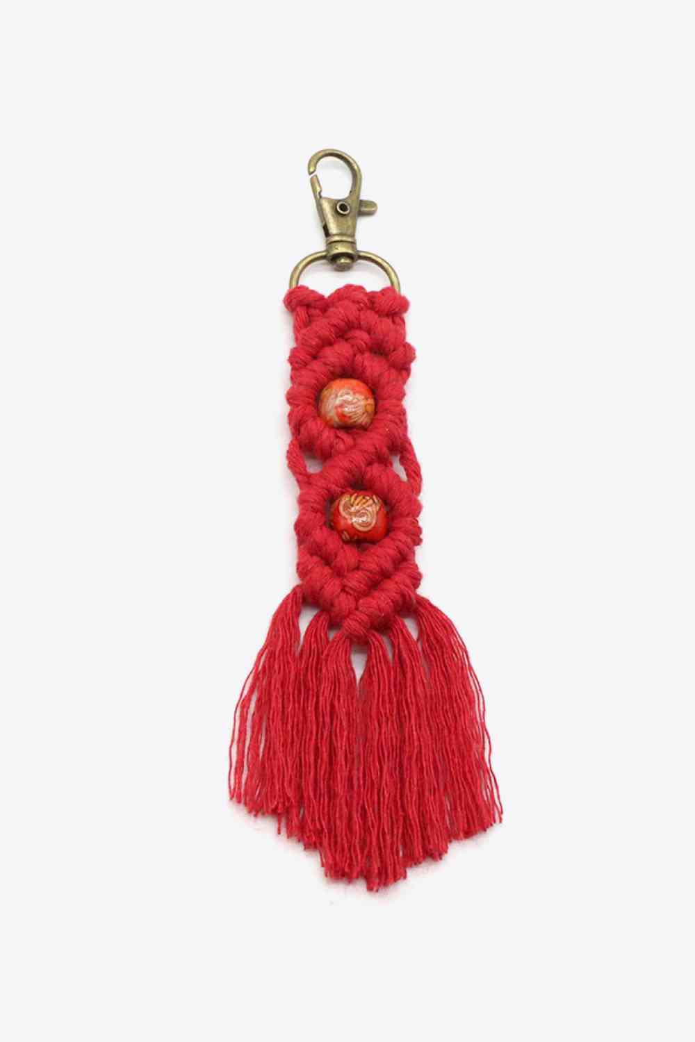 Assorted 4-Pack Handmade Macrame Fringe Keychain Scarlett One Size