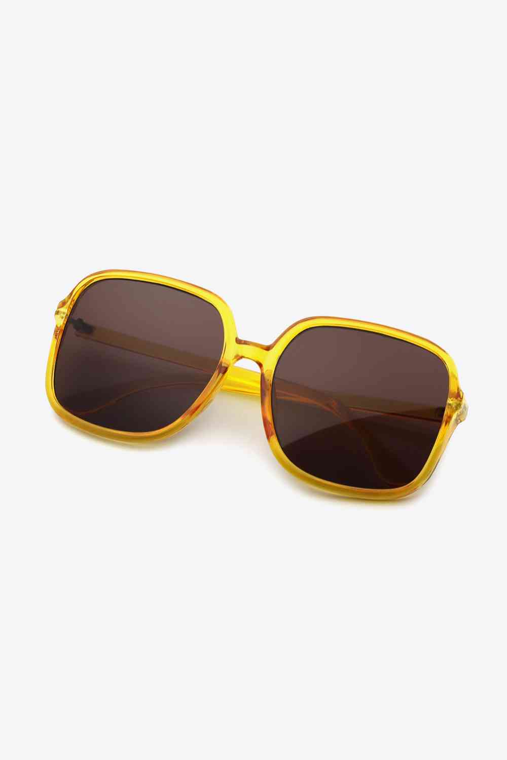Polycarbonate Square Sunglasses Canary Yellow One Size