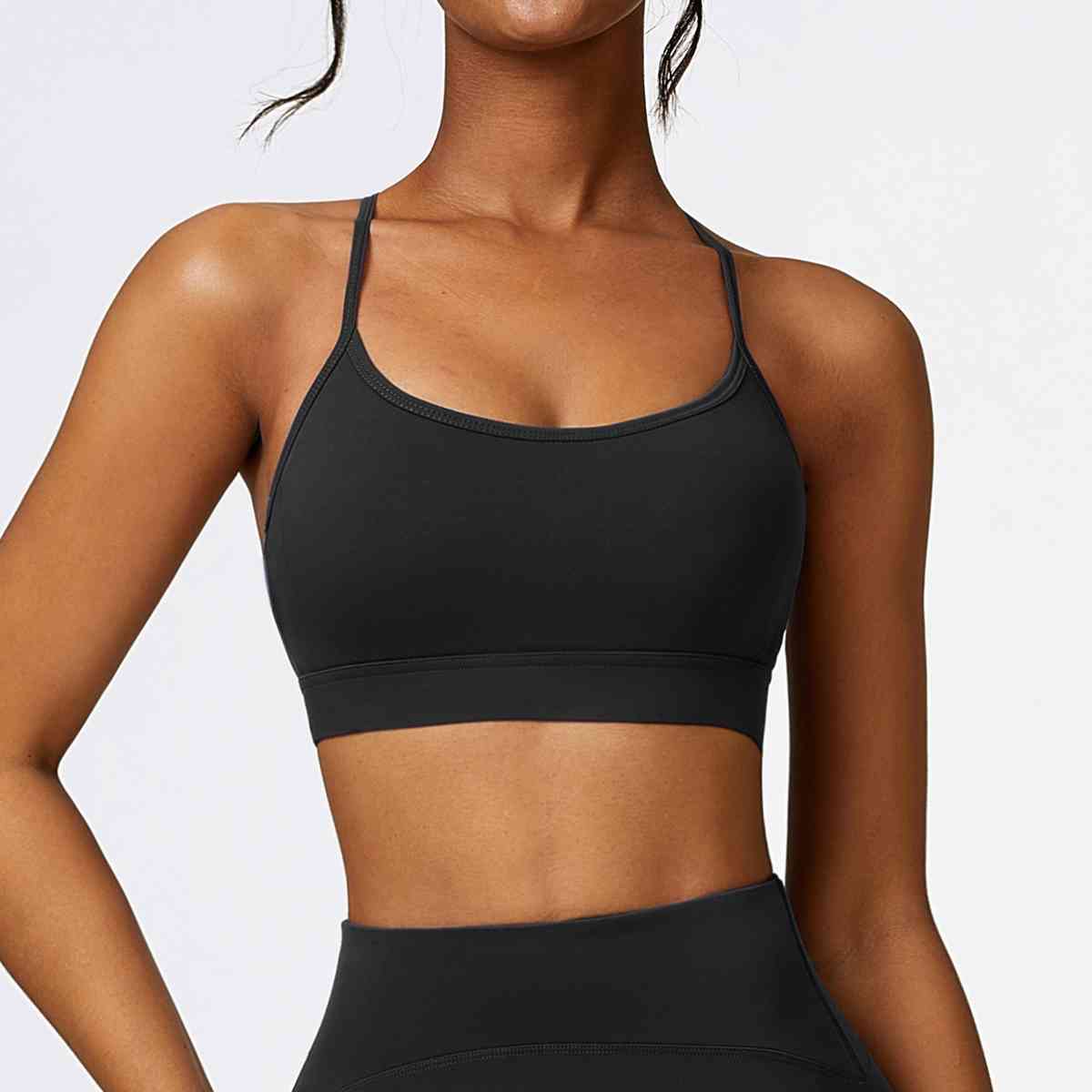 Cropped Sport Cami Black