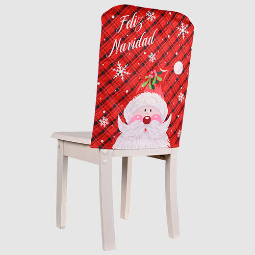 Christmas Chair Cover Deep Red One Size