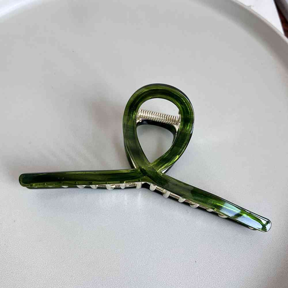 Acetate Hair Claw Clip Green One Size