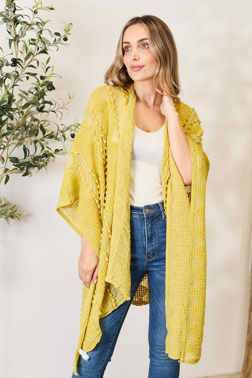 Justin Taylor Open Front Cardigan Mustard One Size